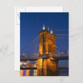 The skyline of Cincinnati, Ohio, Verenigde Staten Briefkaart (Voorkant / Achterkant)