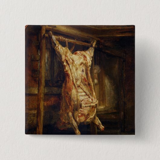 The Slachtered Ox, 1655 Vierkante Button 5,1 Cm (Voorkant)