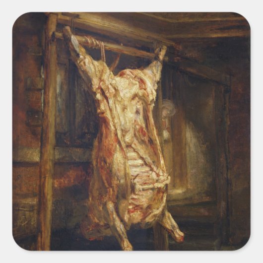 The Slachtered Ox, 1655 Vierkante Sticker (Voorkant)