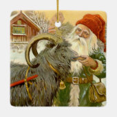 "The Sled Goat" van Jenny Nystrom Keramisch Ornament (Achterkant)