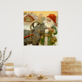 "The Sled Goat" van Jenny Nystrom Poster (Keuken)