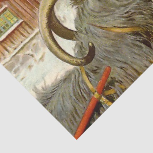 “The Sled Goat” van Jenny Nystrom Tissuepapier (Detail)