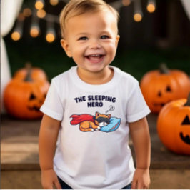 The Sleeping Hero" Schattige kattenpeuter T-shirt