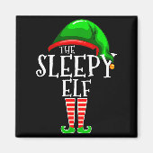 The Sleepy Elf Group Matching Family Christmas Gif Magneet (Voorkant)