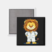 The Sleepy King_ Lion In Pajamas Costume For Boys  Magneet (Voorkant / Achterkant)