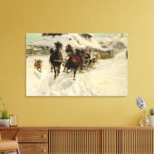 The Sleigh Ride, 1896 (olie op doek) Canvas Afdruk (Insitu (Woonkamer))