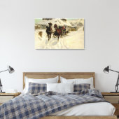 The Sleigh Ride, 1896 (olie op doek) Canvas Afdruk (Insitu (Slaapkamer))