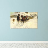 The Sleigh Ride, 1896 (olie op doek) Canvas Afdruk (Insitu (Houten vloer))