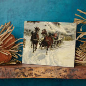 The Sleigh Ride, 1896 (olie op doek) Fotoplaat (Zijkant)