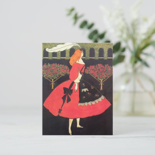 The Slippers of Cinderella door Aubrey Beardsley P Briefkaart (Staand voorkant)