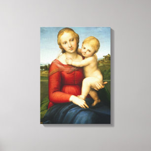 The Small Cowper Madonna, c.1505 (olie op het pane Canvas Afdruk