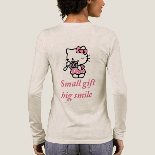 The "Small gift, big smile" Tri-Blend Shirt (Achterkant)