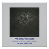 The Smith Family "Chief Architect" Blueprint Art P Perfect Poster (Voorkant)