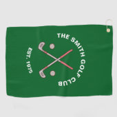 The Smith Golf Club - Opgericht in 1975 Aangepaste Golfhanddoek (Horizontaal)