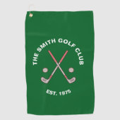 The Smith Golf Club - Opgericht in 1975 Aangepaste Golfhanddoek (Voorkant)