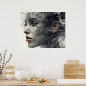 The Smokey Veil on a Square Wall Poster (Keuken)