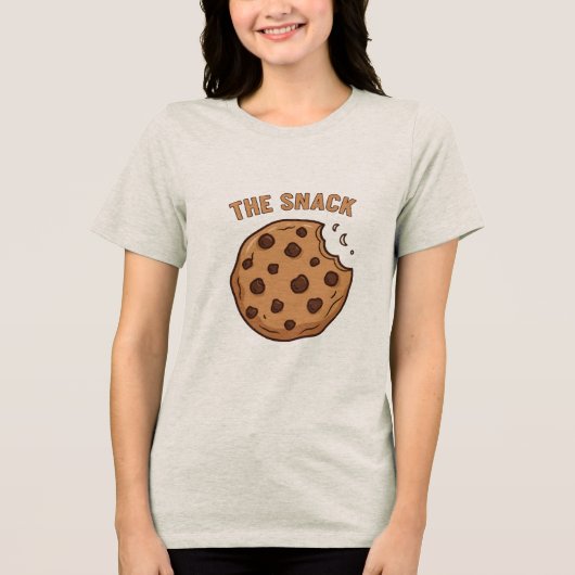 The Snack Chocolate Chip Cookie Matching Couple Tri-Blend Shirt (Voorkant)