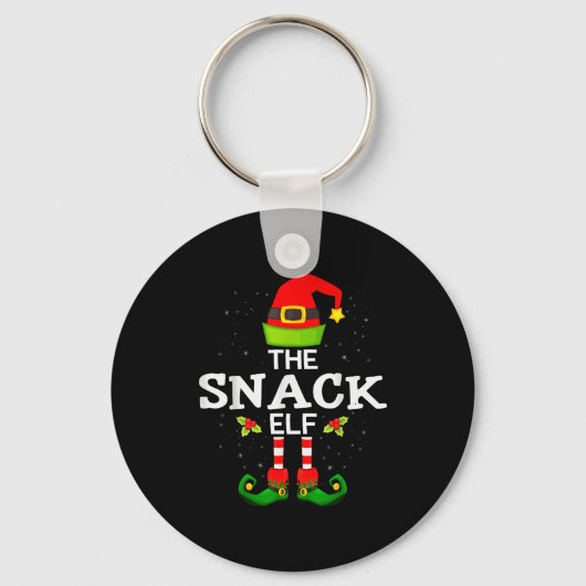 The Snack Elf Christmas Family Matching Pajama  Sleutelhanger (Voorkant)