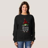 The Snack Gnome Red Buffalo Plaid Christmas Pajama Trui (Voorkant volledig)