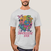 The Snackassic Era - Retro Dino Fun T-shirt (Voorkant)