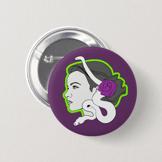 The Snake Lady Ronde Button 5,7 Cm (Voorkant /achterkant)