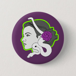 The Snake Lady Ronde Button 5,7 Cm