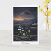 The Snowdrop — Modern Botanical Reinterpretation Kaart (Gele Bloem)