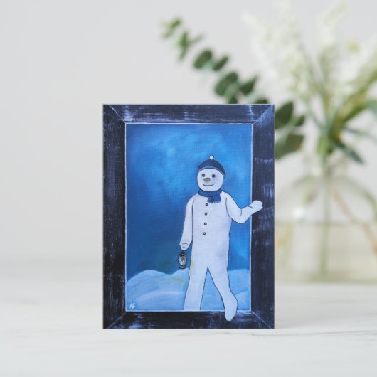 The Snowman's Escape Painting by Alfred Fox Briefkaart (Staand voorkant)