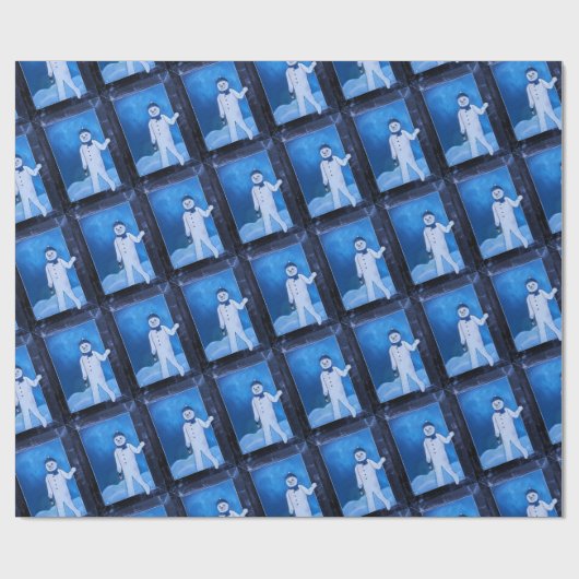 The Snowman's Escape Painting by Alfred Fox Cadeaupapier (Vlak)