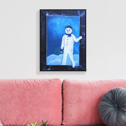 The Snowman's Escape Painting by Alfred Fox Canvas Afdruk (Insitu (Woonkamer))