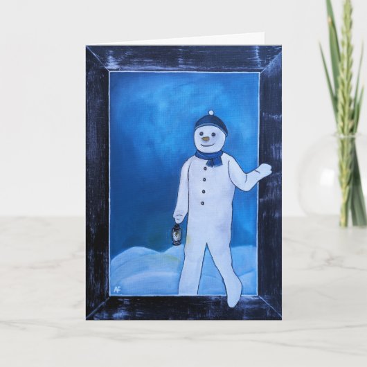 The Snowman's Escape Painting by Alfred Fox Kaart (Voorkant)