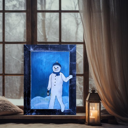 The Snowman's Escape Painting by Alfred Fox Kaart