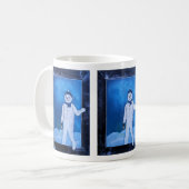 The Snowman's Escape Painting by Alfred Fox  Koffiemok (Voorkant links)