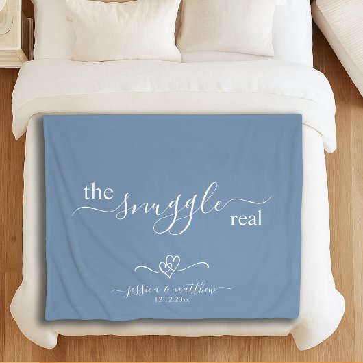 The Snuggle is Real Two Hearts Scripty Sherpa Deken