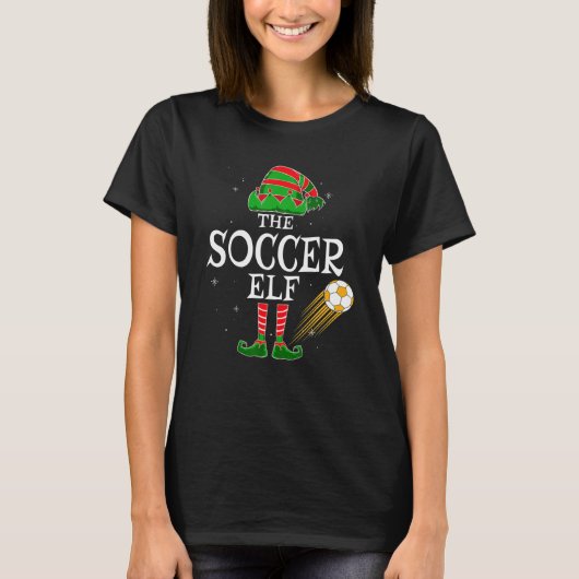 The Soccer Elf Group Matching Family Kerstmis T-shirt (Voorkant)