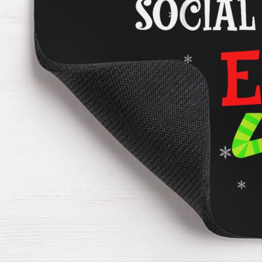 The Social Worker Elf Christmas Elf Matching Famil Muismat (Hoek)