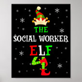 The Social Worker Elf Christmas Elf Matching Famil Poster (Voorkant)