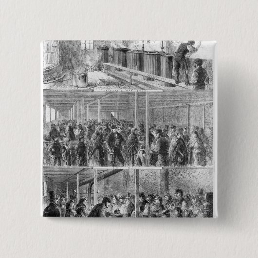 The Society of Friends' Soup Kitchen Vierkante Button 5,1 Cm (Voorkant)