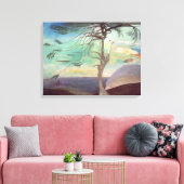 The Solitary Cedar, 1907 Canvas Afdruk (Insitu (Woonkamer))