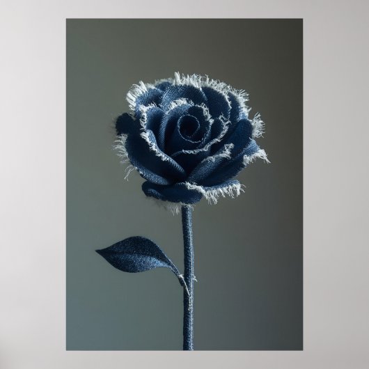 The Solitary Pride of a Reconstructed Denim Rose Poster (Voorkant)