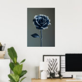 The Solitary Pride of a Reconstructed Denim Rose Poster (Thuiskantoor)