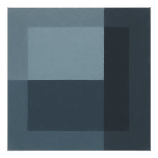The Song the Mirror Rejected Geometric Blue Gray Perfect Poster