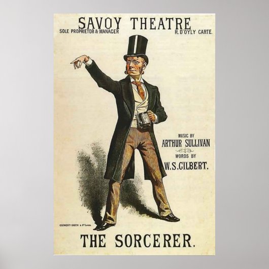 The Sorcerer ~ Savoy Theater London 1884 Poster (Voorkant)