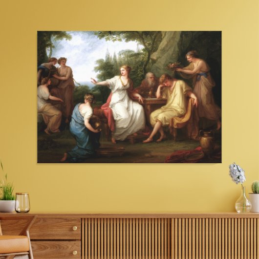 The Sorrow of Telemachus by Angelika Kauffmann Canvas Afdruk (Insitu (Woonkamer))