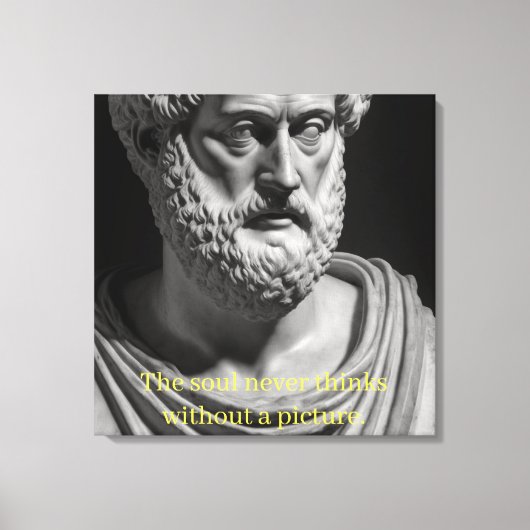 The Soul never thinks without a Picture Canvas Afdruk (Voorkant)