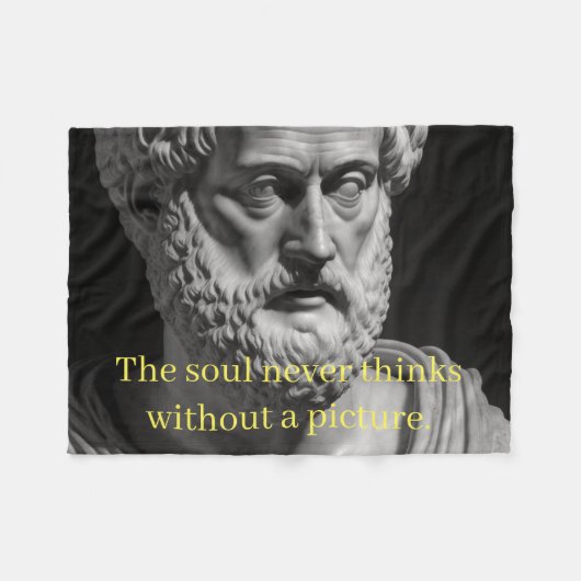The Soul never thinks without a Picture Fleece Deken (Voorkant (Horizontaal))