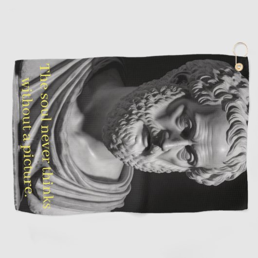 The Soul never thinks without a picture Golfhanddoek (Horizontaal)