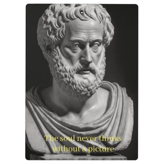 The Soul never thinks without a picture Klembord (Achterkant)