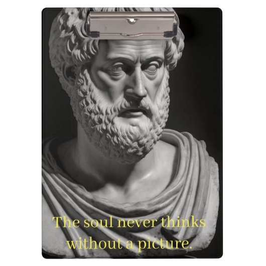 The soul never thinks without a picture klembord (Voorkant)