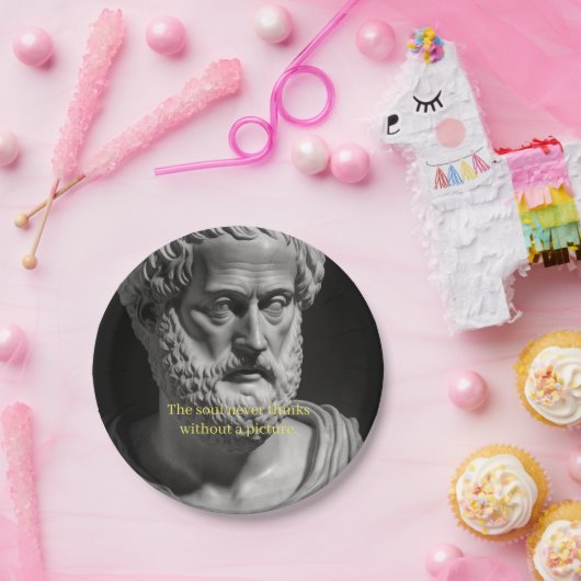 The soul never thinks without a picture papieren bordje (Feest)